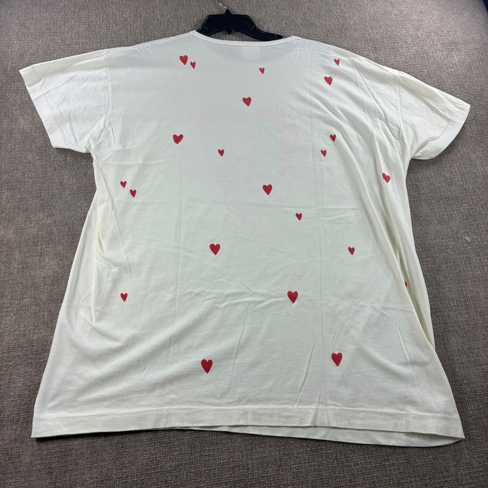 Vintage Relevant Products Love Me Love My Dog Heart T-Shirt White One Size USA - Picture 4 of 4